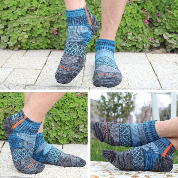 Men's Athletic Cotton Quarter Socks Size 10-13 6 Pairs Colors Running Work - Picture 6 of 6